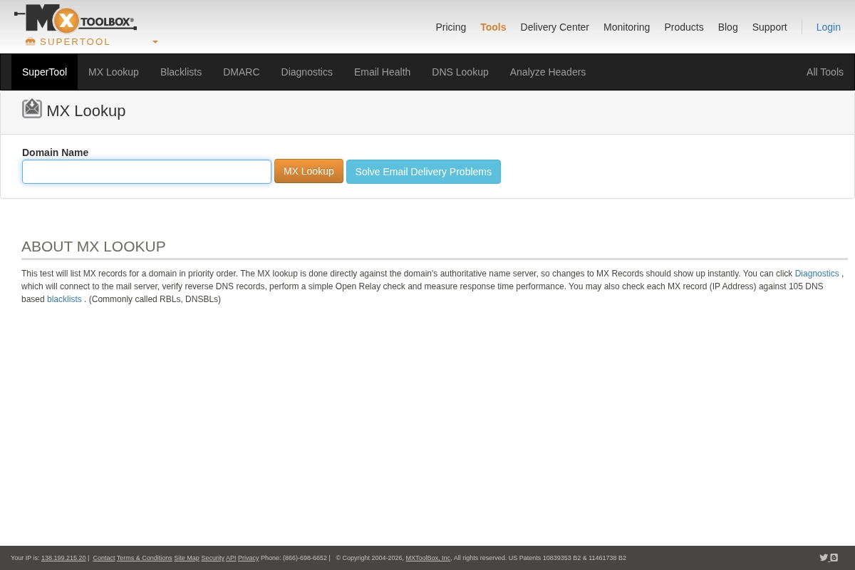 MxToolbox preview