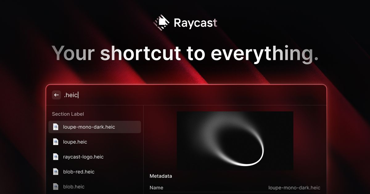 Raycast preview