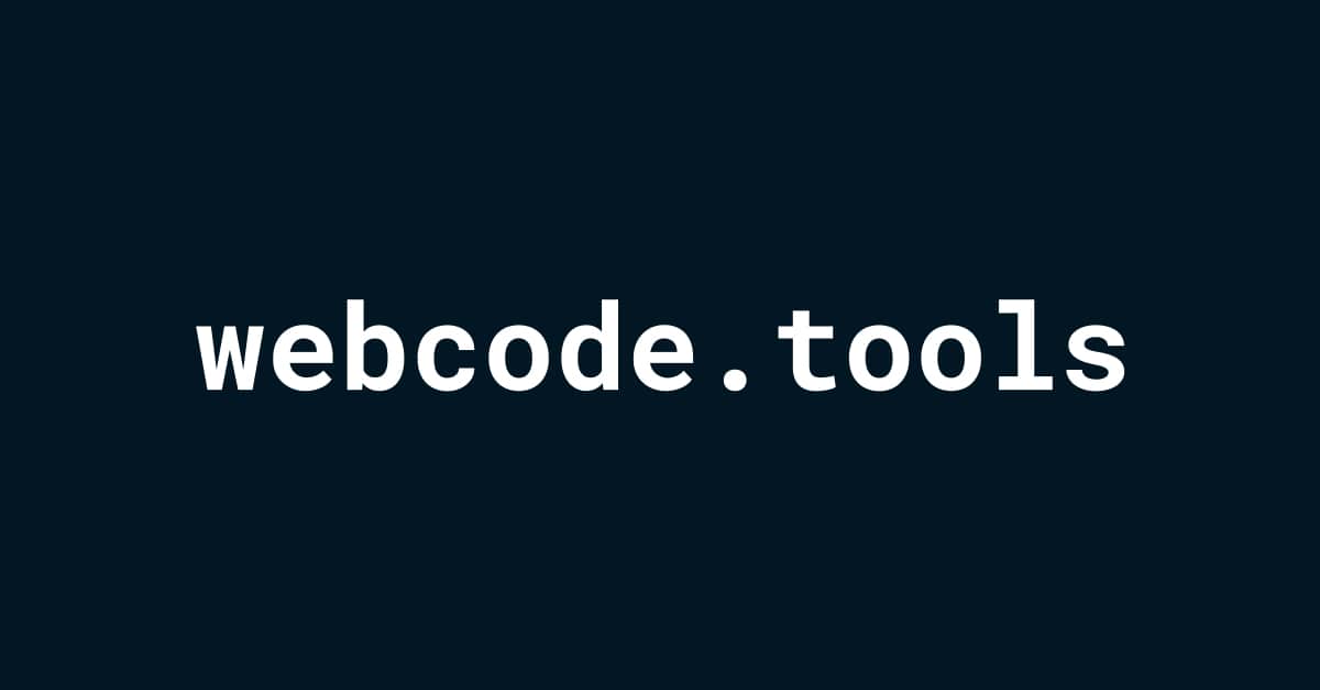 Web Code Tools preview